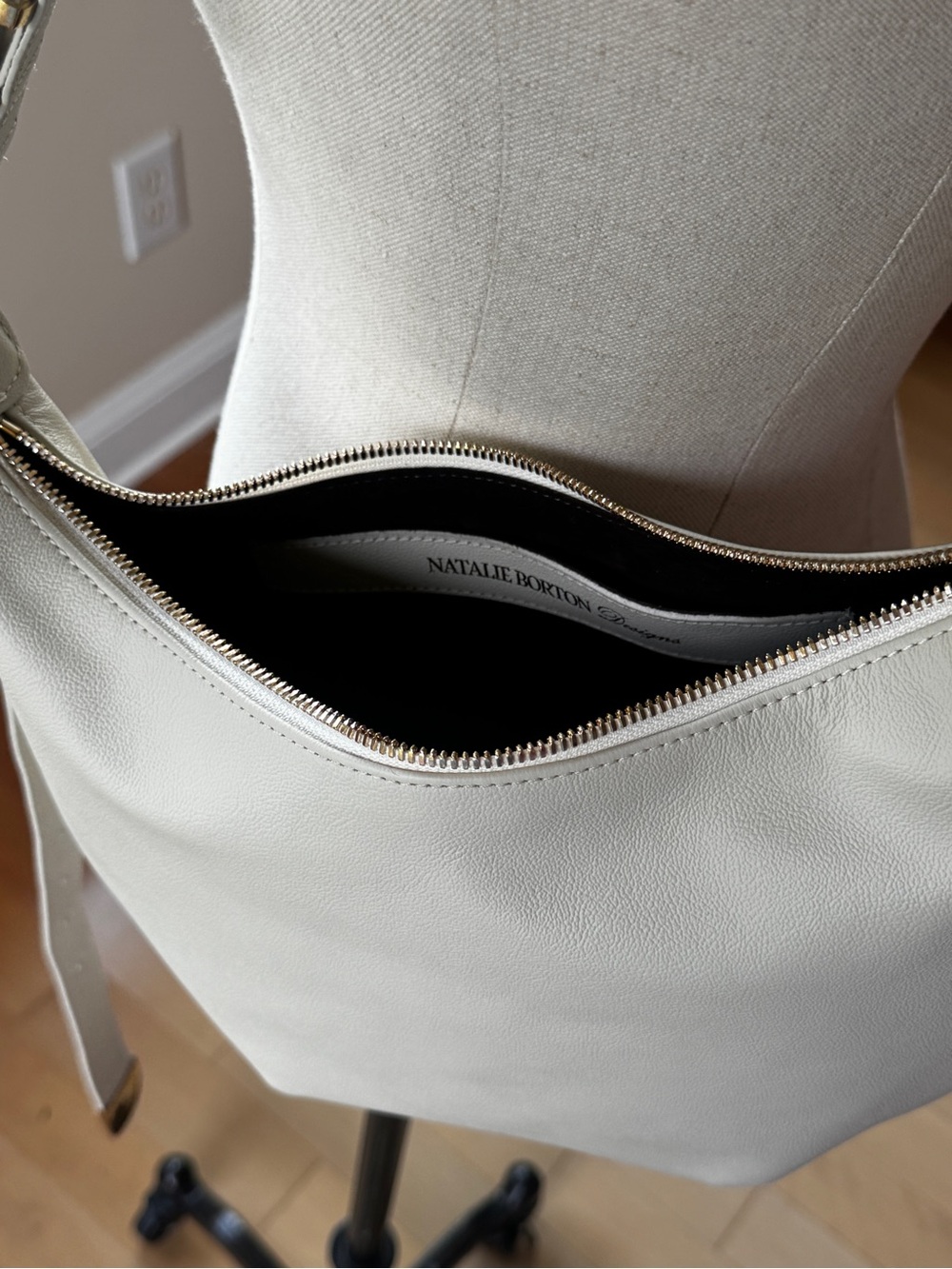 Natalie Borton Sera Crescent Bag, Kenya Edition in Bone Leather - Picture 6 of 12
